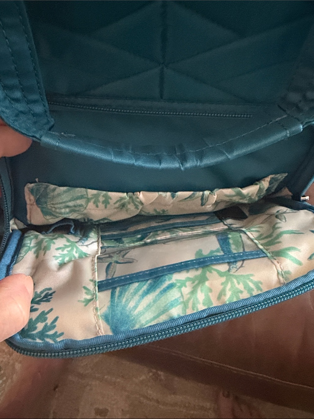 lug Teal Quilted Backpack Crossbody Bag - Picture 6 of 6